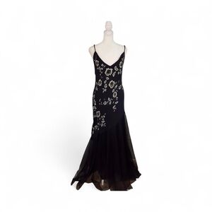 Vtg XSCAPE Whimsygoth Beaded Gown Size 12